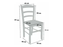 Silla de madera Loris con asiento de madera maciza de nogal oscuro
