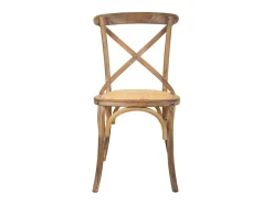 Silla De Madera Y Asiento De Ratan
