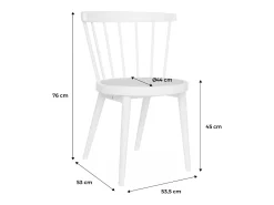 Silla de madera y caña, set de 2 natural
