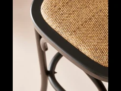 Silla de mostrador de madera maciza y rejilla L50 cm - BISTROT