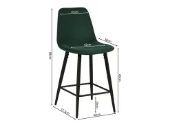 Silla de mostrador de terciopelo BOYLD, color verde