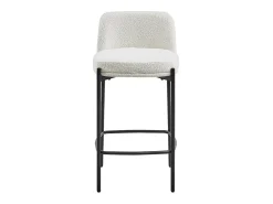 Silla de mostrador ELISE color blanco, dimensiones H91 x L44 x P42 cm.