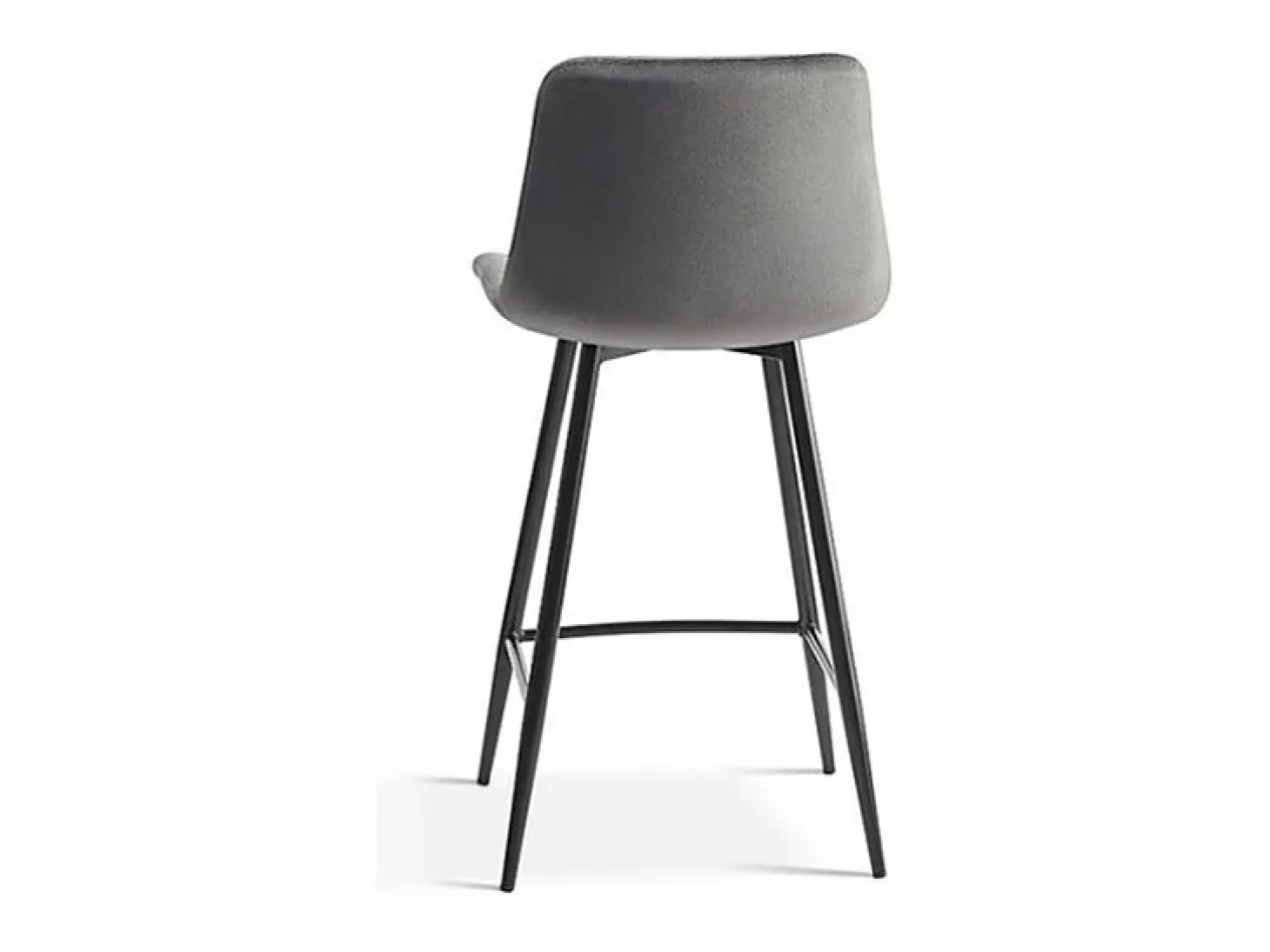 Silla de mostrador JUTE – Terciopelo topo – Patas de metal – Altura 95 cm – Estilo contemporáneo