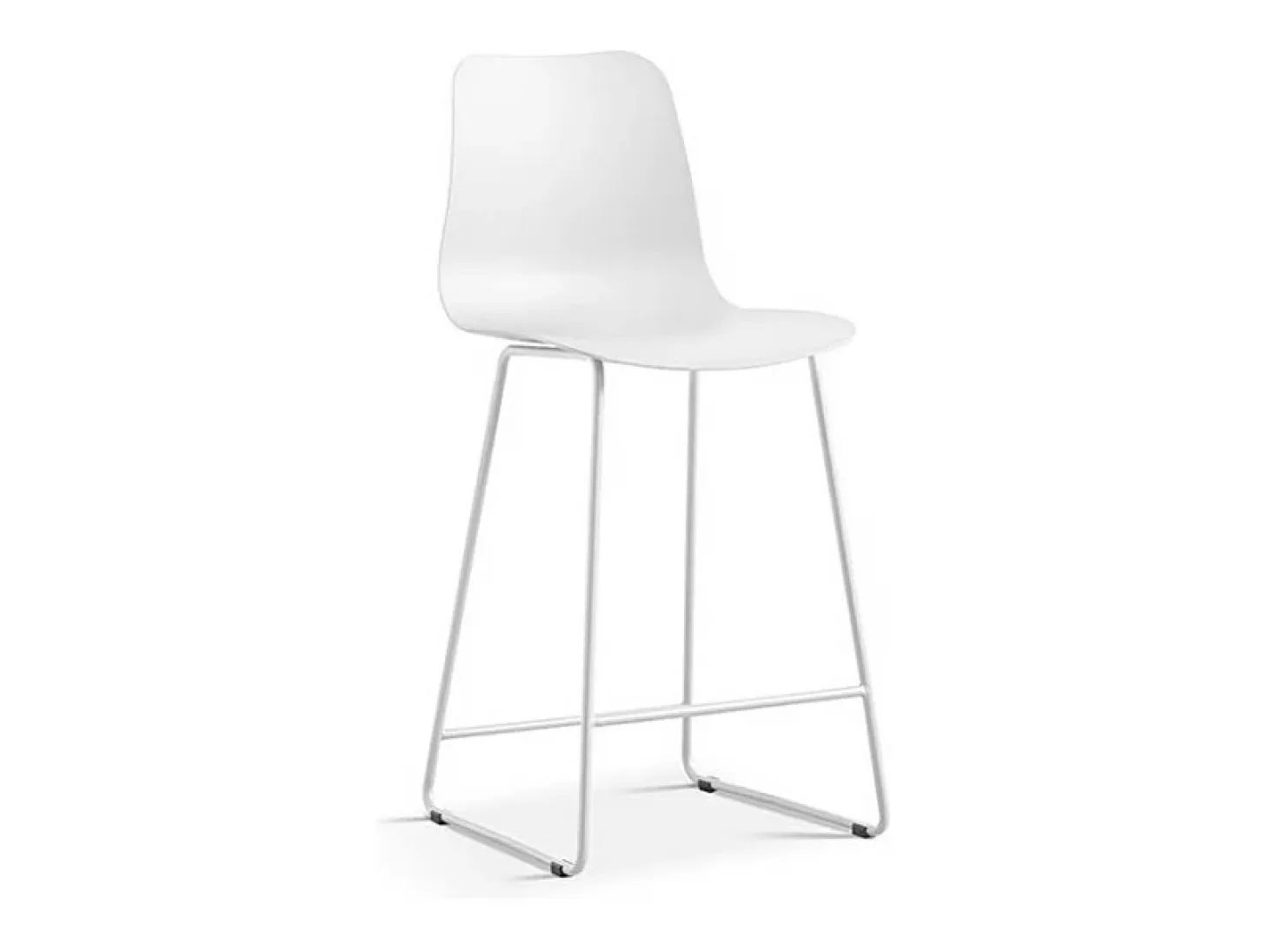 Silla de mostrador 'Mario' PP Blanco, dimensiones: H100.5 x L51 x P44cm