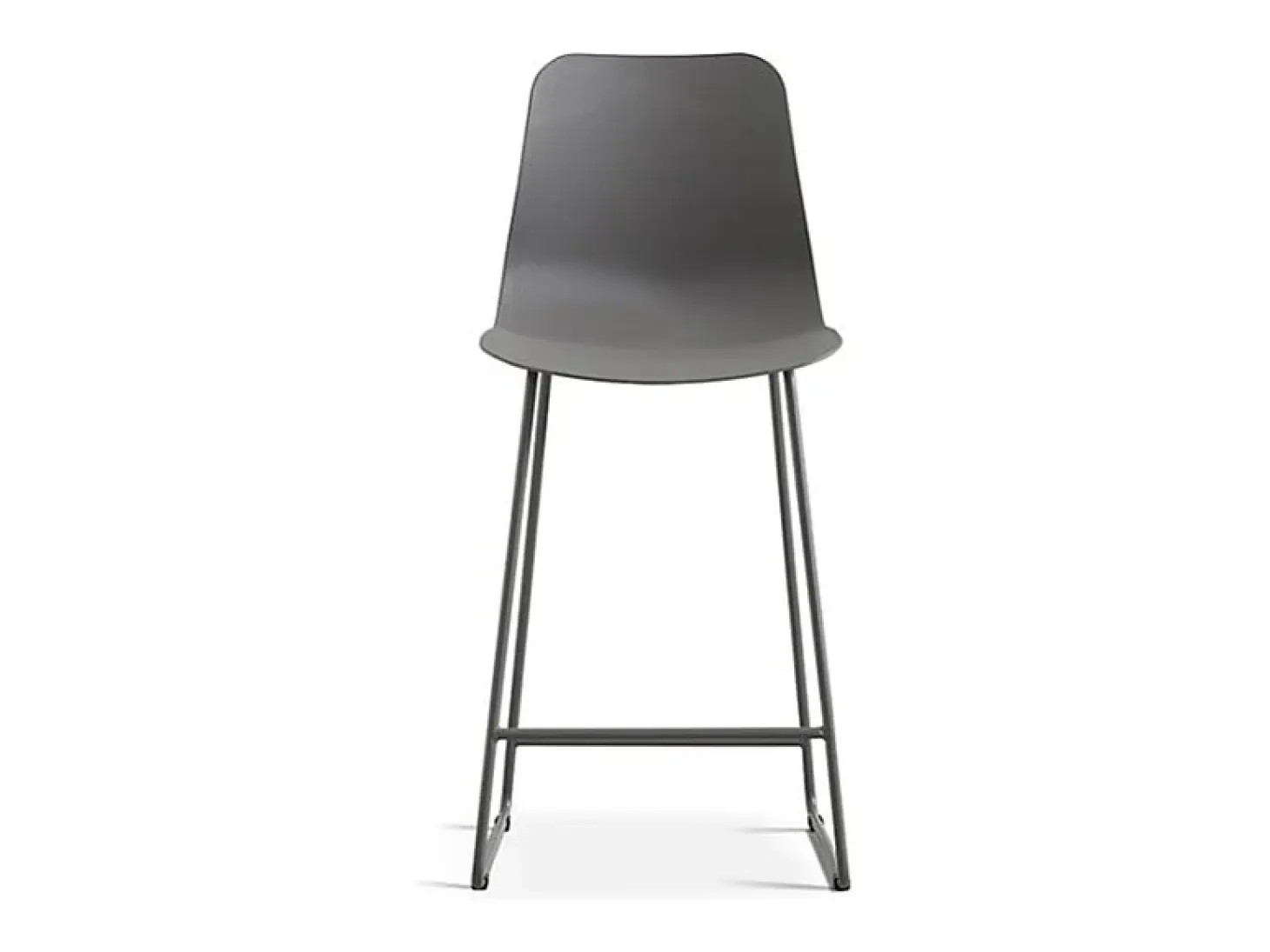 Silla de mostrador 'Mario' PP Gris, dimensiones: H100.5 x L51 x P44cm.