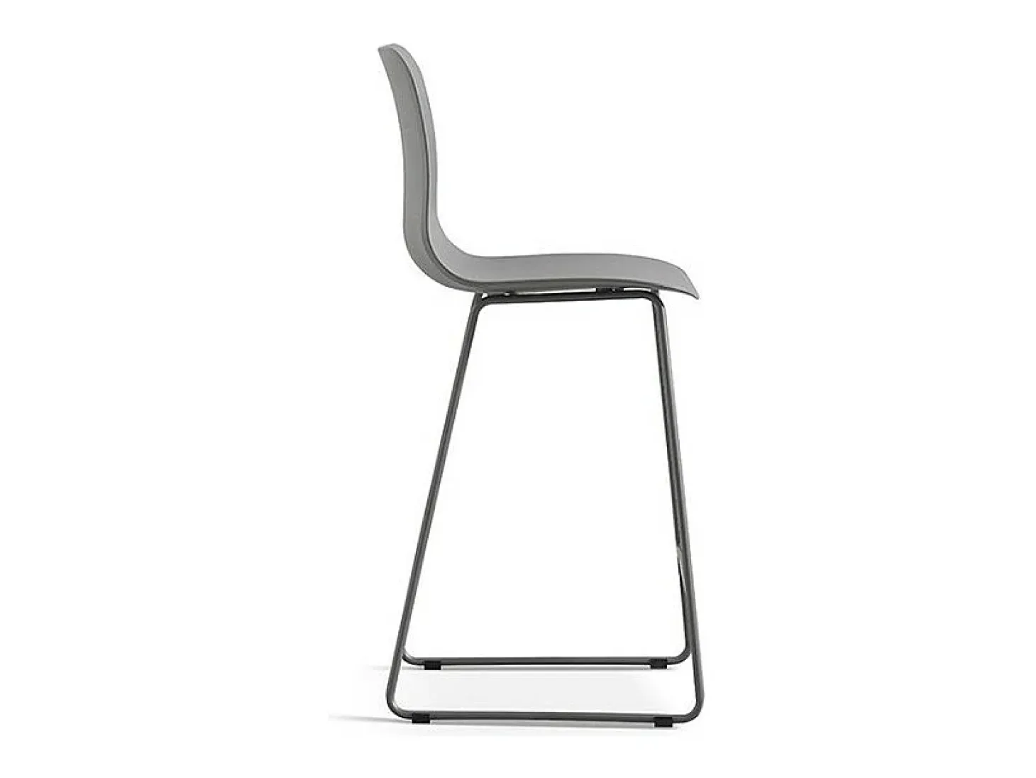 Silla de mostrador 'Mario' PP Gris, dimensiones: H100.5 x L51 x P44cm.