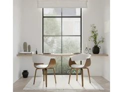 Silla de piel sintética blanca - Piada