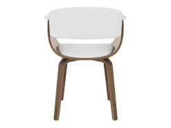 Silla de piel sintética blanca - Piada