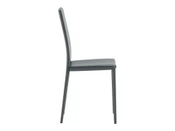Silla de piel sintética gris oscuro con estructura de metal revestido 41x42xh.95 cm 4 uds
