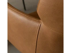 Silla de polipiel marrón Valentin (lote de 2)