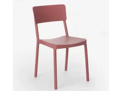 Silla de polipropileno de diseño moderno para cocina, bar, restaurante, jardín Liner - Rojo