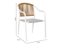 Silla de ratán blanca