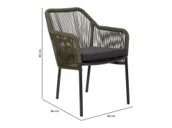 Silla de ratán verde para el hogar