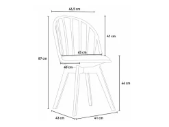 Silla diseño moderno en polipropileno para cocina comedor Molkor - Negro