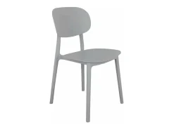 Silla diseño moderno polipropileno cocina exterior comedor Nantes - Gris claro