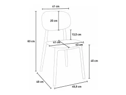 Silla diseño moderno polipropileno cocina exterior comedor Nantes - Negro