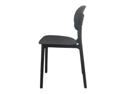 Silla diseño moderno polipropileno cocina exterior comedor Nantes - Negro