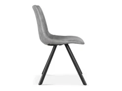 Silla EMET PU Gris oscuro, dimensiones H83 x L46 x P60 cm, ideal para tu cocina o comedor.