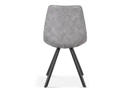 Silla EMET PU Gris oscuro, dimensiones H83 x L46 x P60 cm, ideal para tu cocina o comedor.