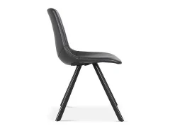 Silla EMET PU Negra, dimensiones H83 x L46 x P60 cm, ideal para tu cocina o comedor.