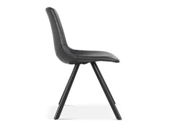Silla EMET PU Negra, dimensiones H83 x L46 x P60 cm, ideal para tu cocina o comedor.