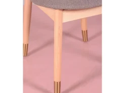 Silla en madera de haya y ratán natural con cojín de algodón - Marsh - Haya natural