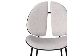 Silla en tela gris y madera negra - Coccinelle