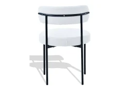 Silla en Terciopelo de Peluche - Lennin - Blanco