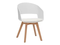 Silla escandinava blanca y de madera clara PRISMA