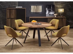 Silla giratoria de acero 52 x 79 cm