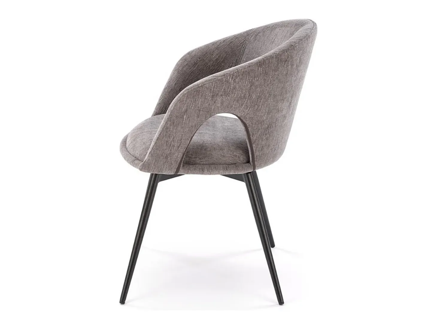Silla giratoria de diseño en tejido gris Melaine