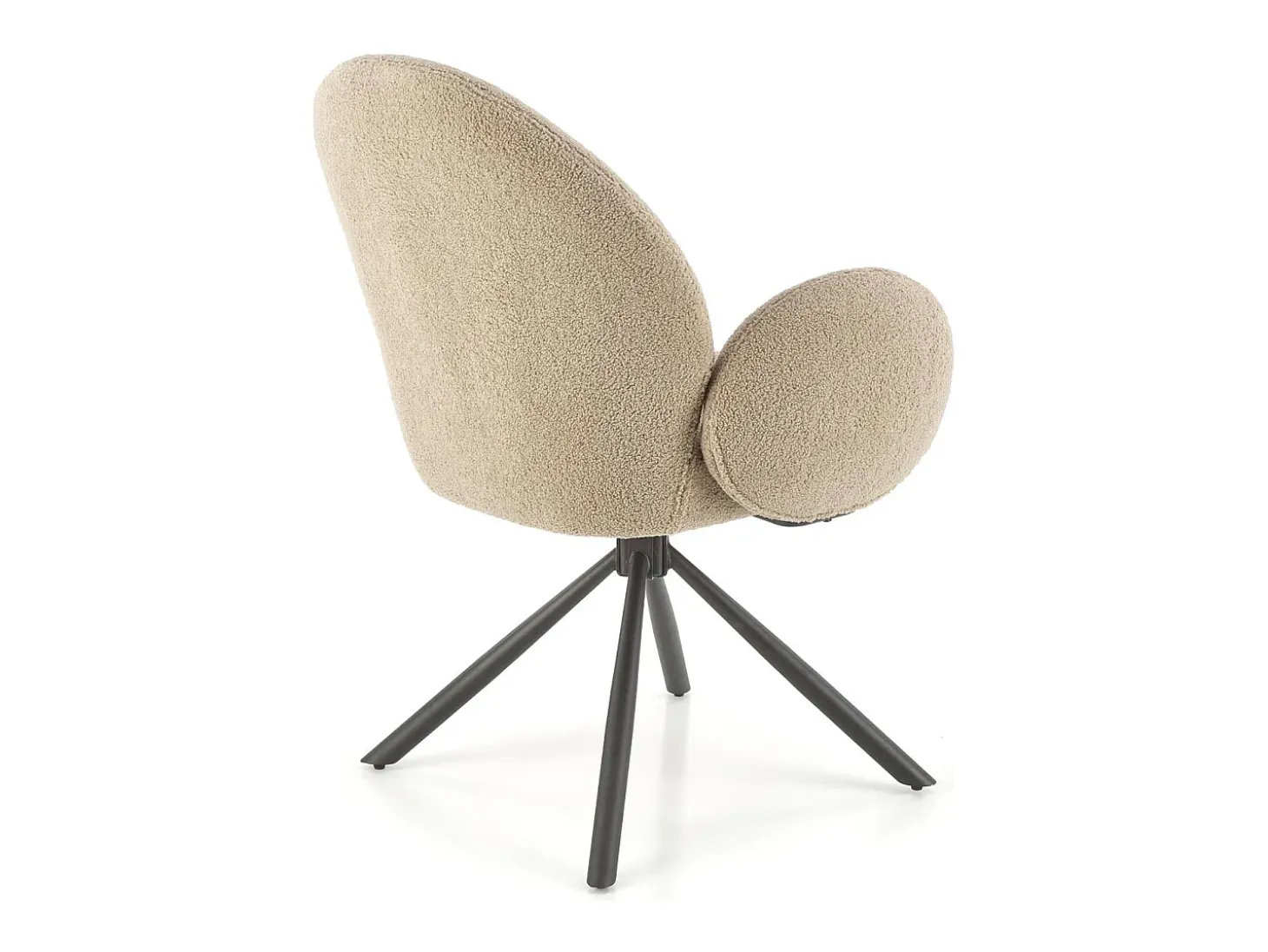 Silla giratoria de diseño Stuart beige con reposabrazos
