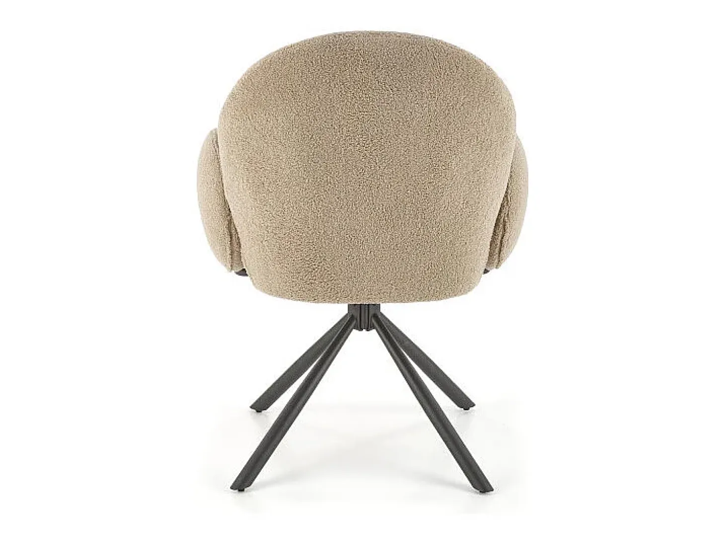 Silla giratoria de diseño Stuart beige con reposabrazos