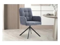 Silla giratoria de tela colección PLUMO color gris oscuro
