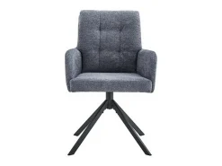 Silla giratoria de tela colección PLUMO color gris oscuro