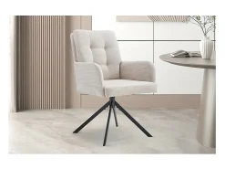 Silla giratoria de tela colección PLUMO color beige