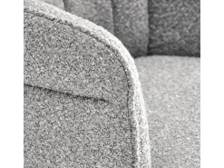 Silla giratoria de tela gris Lana con base de 4 radios