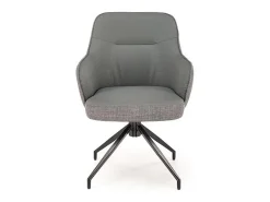 Silla giratoria de tela y ecopiel gris baya
