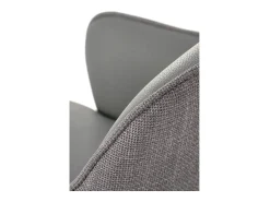 Silla giratoria de tela y ecopiel gris baya