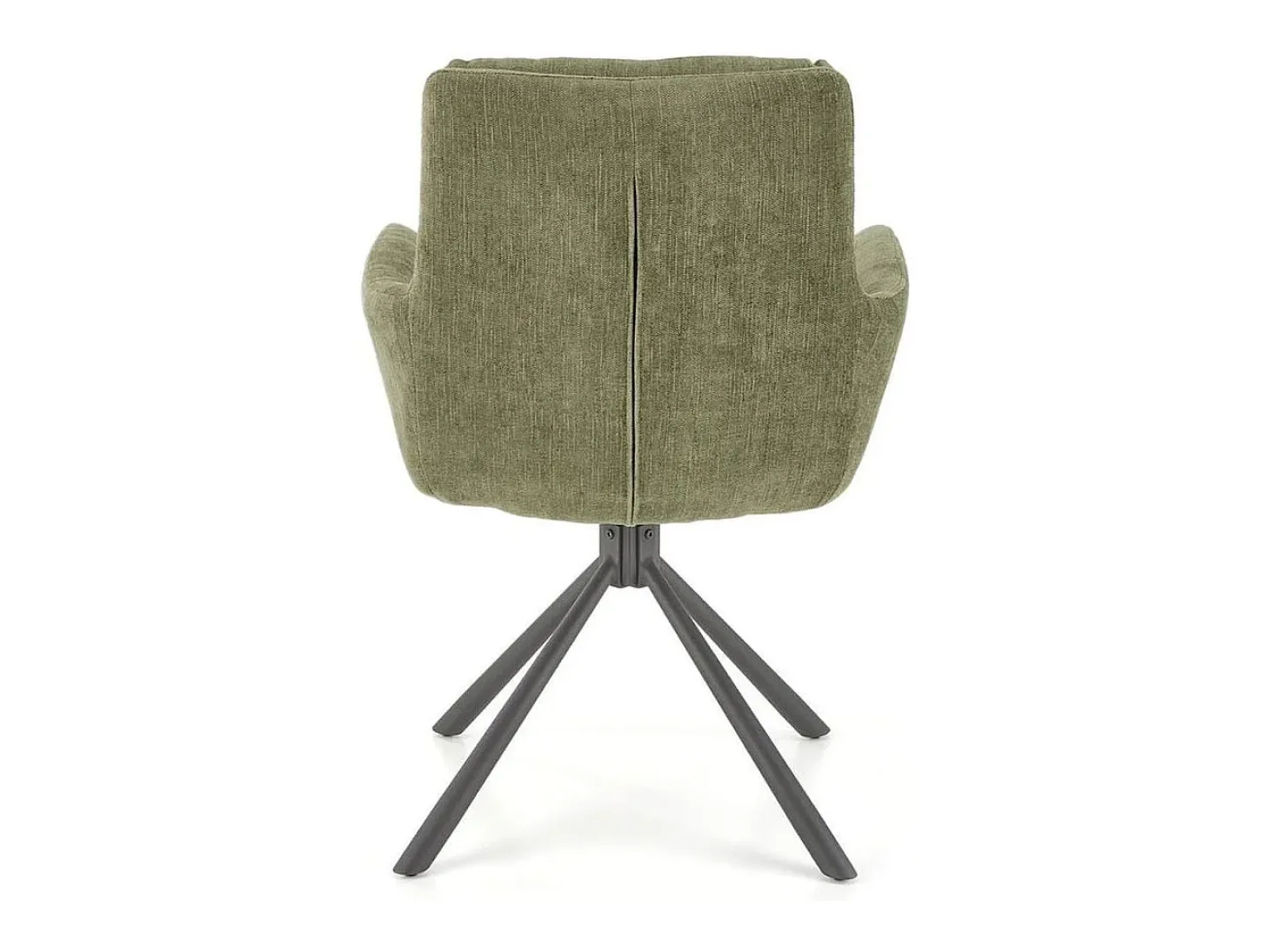 Silla giratoria tapizada de diseño en tejido verde Edge