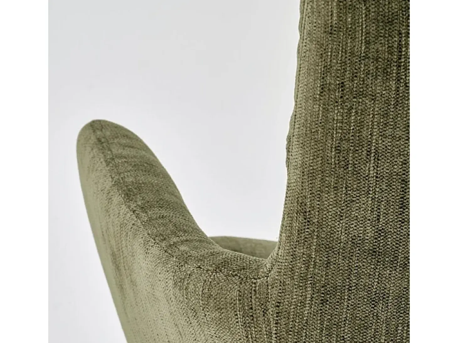 Silla giratoria tapizada de diseño en tejido verde Edge
