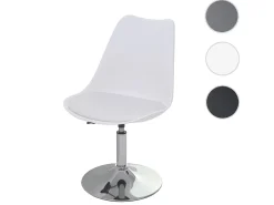 Silla giratoria Vaasa T501, blanco, base cromada