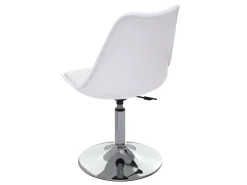Silla giratoria Vaasa T501, blanco, base cromada