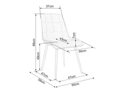 Silla Harriet de terciopelo verde con patas negras