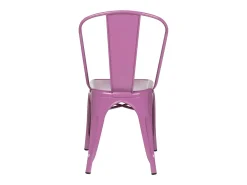 Silla industrial de acero brillante Kontoir, negra-Parma
