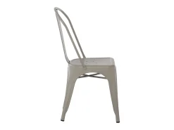 Silla industrial de acero brillante Kontoir, negra-Parma