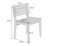 Silla infantil de madera interior/exterior, set de 2 verde grisáceo