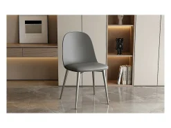 Silla ''JASMON'' cojín PU Gris, dimensiones H81 x L51 x P44, ideal para tu cocina o comedor.