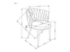 Silla K516/Tela y metal/Naranja