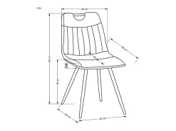 Silla K521/Terciopelo/Amarillo